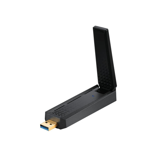 MSI AXE5400 WiFi 6E USB adapter - opposite angle showing the USB connector