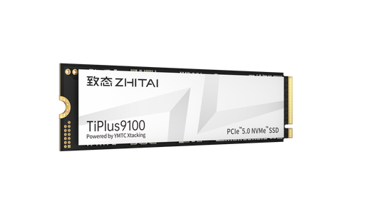 ZhiTai TiPlus9100 1TB M.2 2280 NVMe SSD angled view