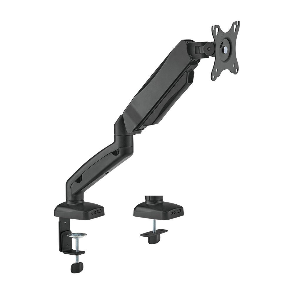 Brateck Spring-Assisted Single Monitor Arm Black