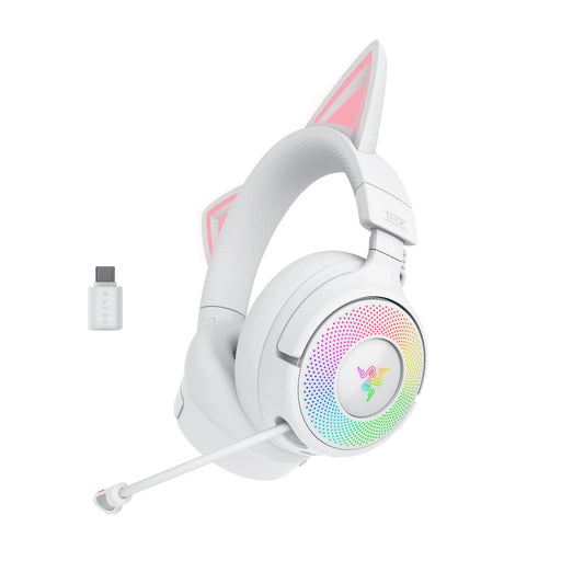 Razer Kraken Kitty V3 Pro - Wireless RGB Headset with Kitty Ears White