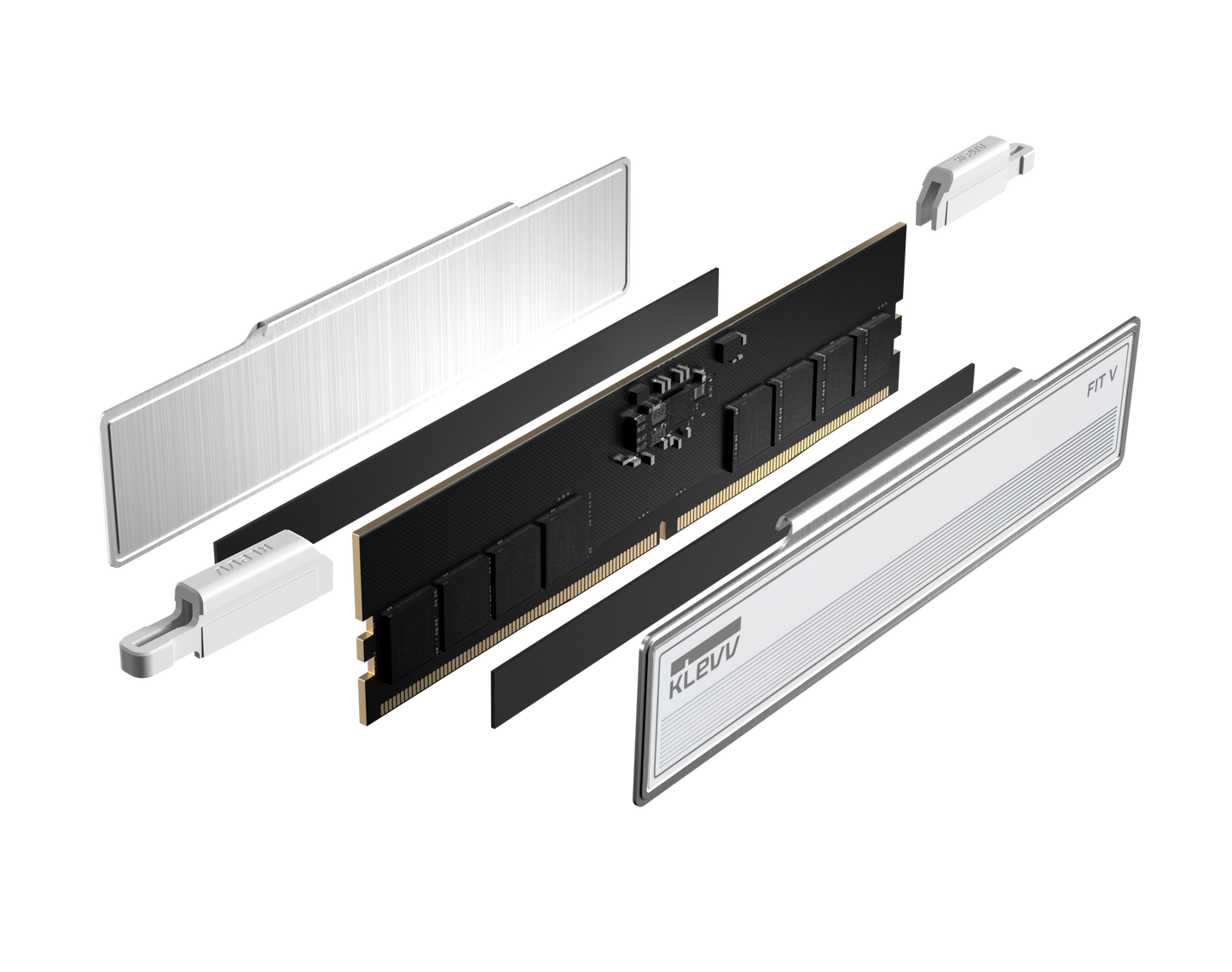 KLEVV FIT V 32GB (2 x 16GB) DDR5 6000MHz CL28 Desktop RAM - White
