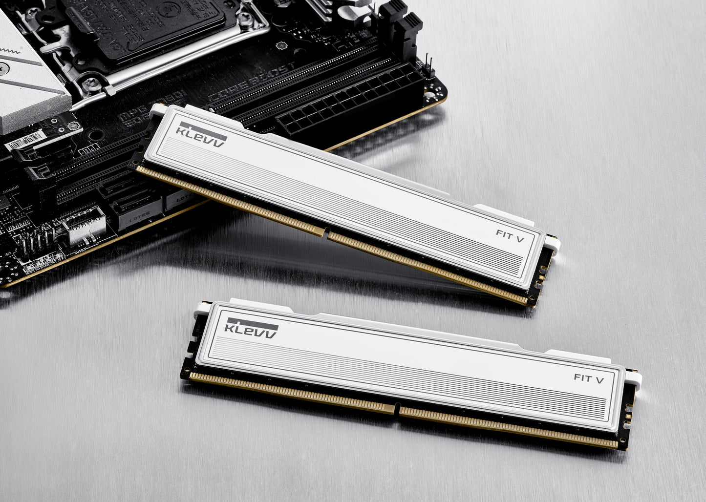 KLEVV FIT V 32GB (2 x 16GB) DDR5 6000MHz CL28 Desktop RAM - White