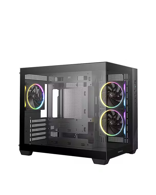Deepcool CG330 3F Tempered Glass Micro-ATX Case - Black
