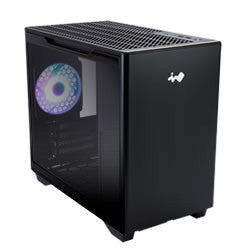 In Win A3 Tempered Glass Mini Tower Micro-ATX Case - Black