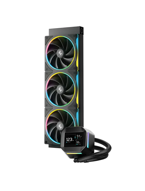 Deepcool LM360 360mm Compact 2.4 inch IPS Display Liquid CPU Cooler - Black