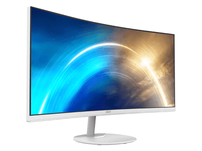 MSI PRO MP341CQW 34 Inch UWQHD VA 21:9 100Hz Curved Business Monitor - White