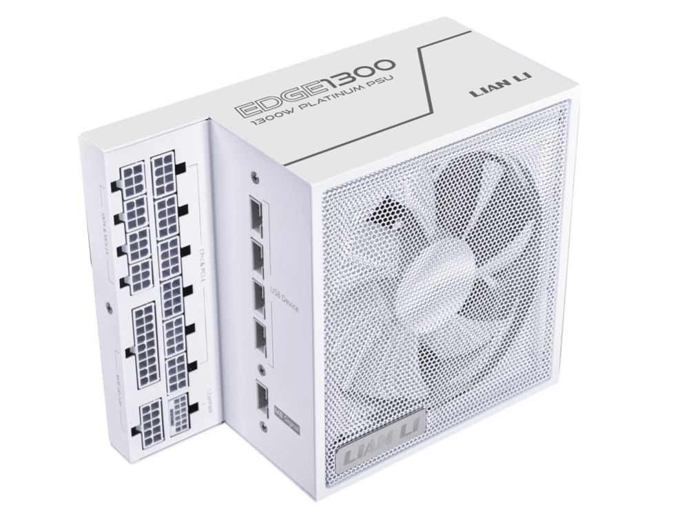 Lian Li EDGE 1300W 80 Plus Platinum Fully Modular ATX 3.1 Power Supply - White