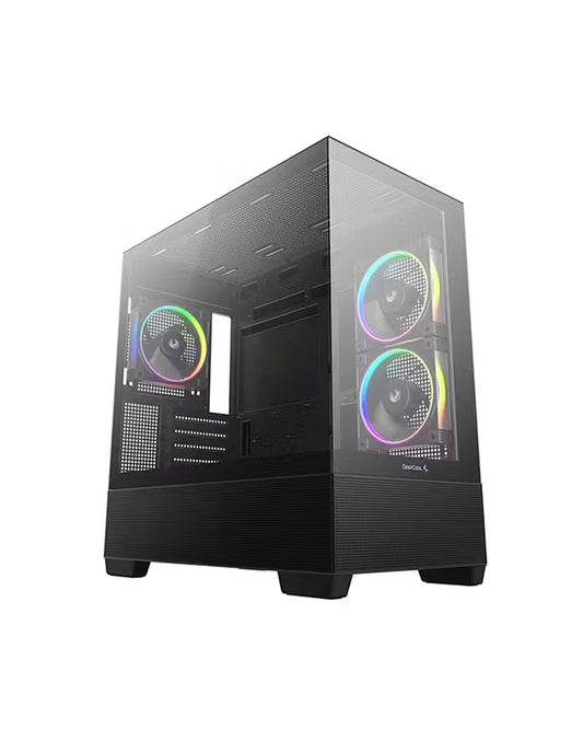 Deepcool CG380 3F Tempered Glass Micro-ATX Case - Black