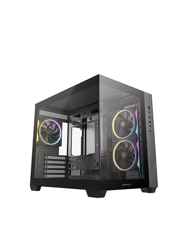 Deepcool CG330 3F Tempered Glass Micro-ATX Case - Black