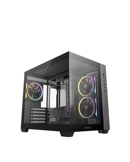 Deepcool CG330 3F Tempered Glass Micro-ATX Case - Black