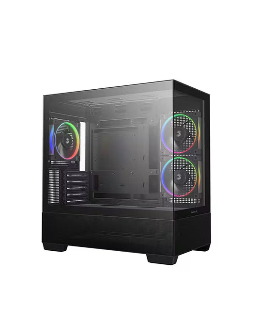 Deepcool CG380 3F Tempered Glass Micro-ATX Case - Black
