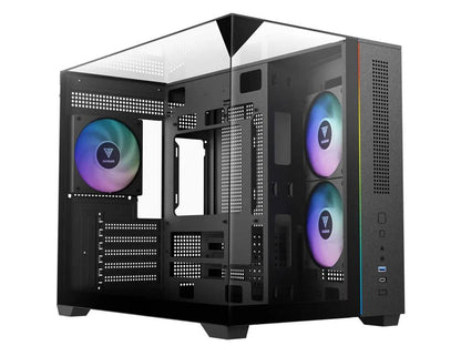 Gamdias ATLAS M3M Tempered Glass Micro-ATX PC Case - Black