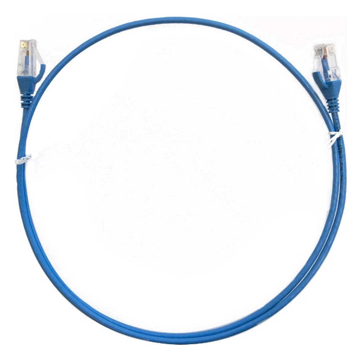 8ware CAT6 ultra thin slim Ethernet patch cable shown in blue - supplied colour varies with stock