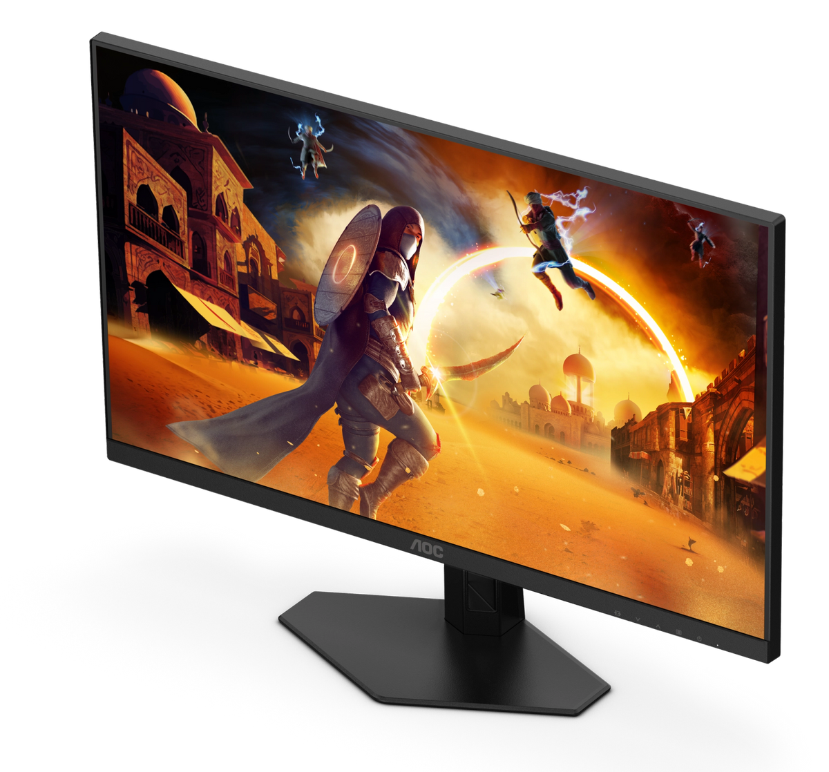 AOC Q27G40XMN 27 Inch QHD QD-MiniLED 180Hz Gaming Monitor - three-quarter angled view