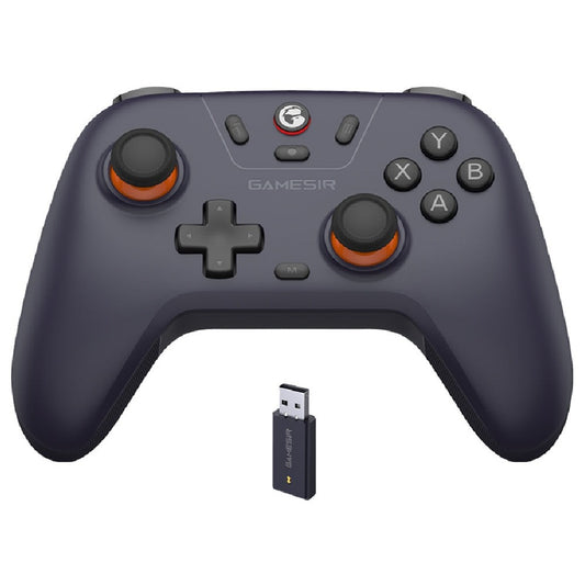 GameSir Nova Lite wireless gaming controller in Space Purple - front view with the 2.4GHz wireless dongle