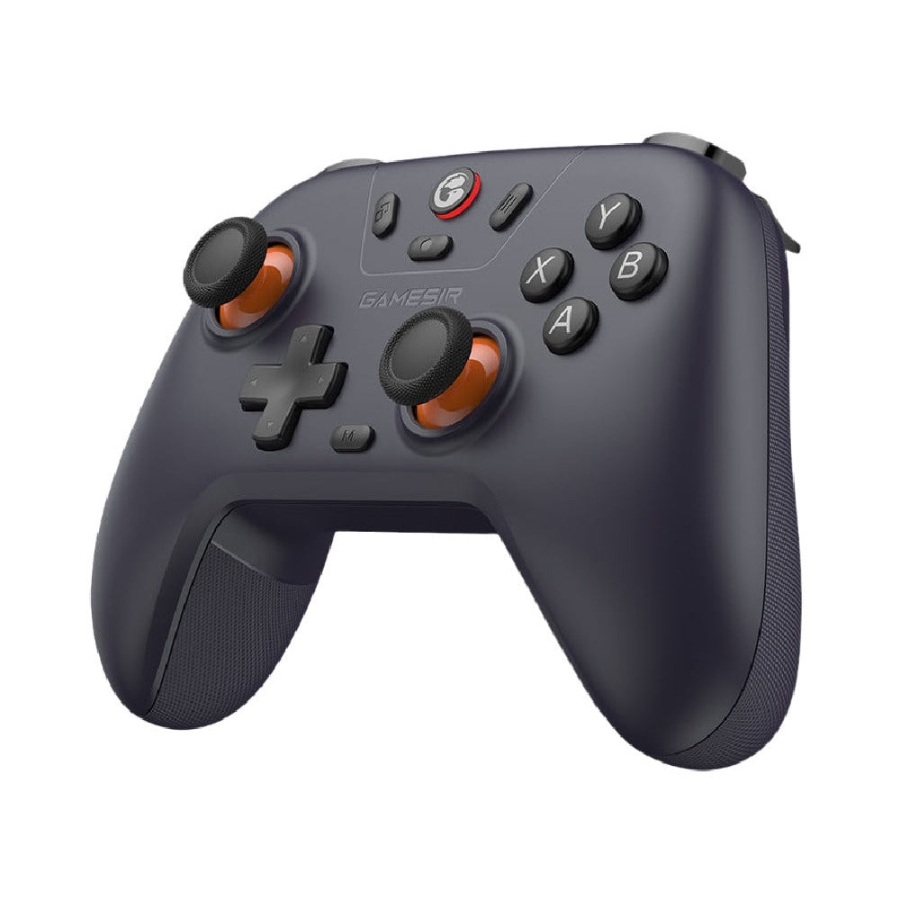 GameSir Nova Lite Space Purple controller - three-quarter view showing the GAMESIR wordmark and Hall Effect sticks