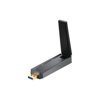 MSI AX1800 WiFi 6 USB adapter - angled view of the body and antenna