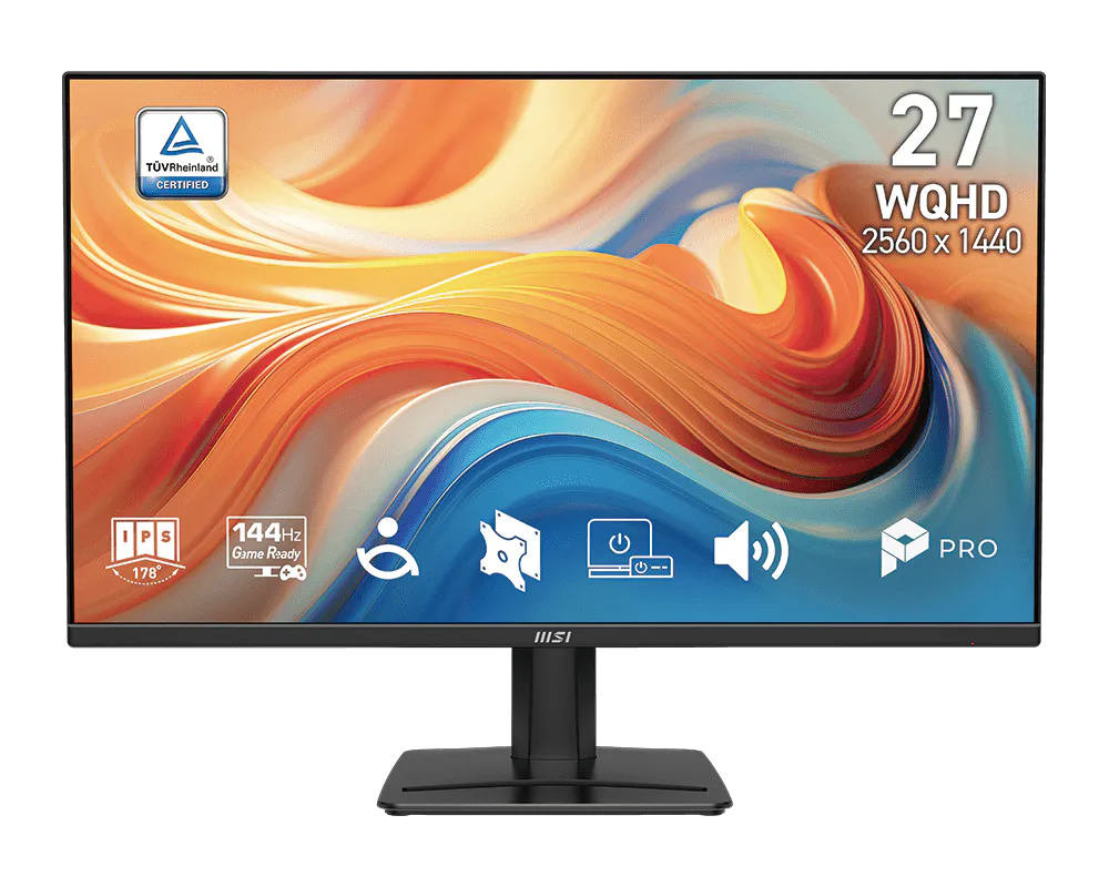 MSI PRO MP275Q E14 27" QHD IPS 144Hz Built-in Speakers Monitor