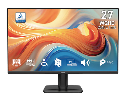 MSI PRO MP275Q E14 27" QHD IPS 144Hz Built-in Speakers Monitor