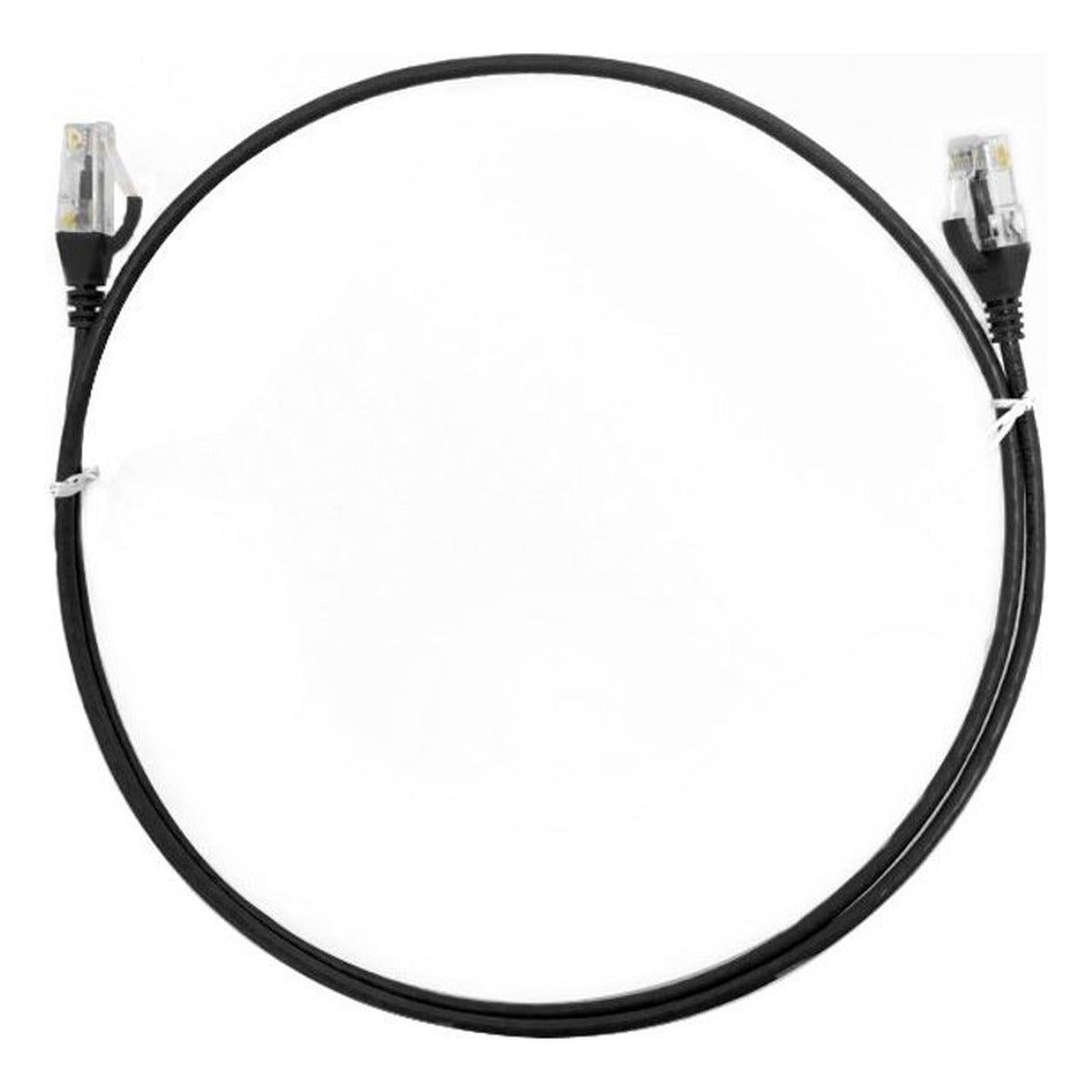 8ware CAT6 ultra thin slim Ethernet patch cable shown in black - supplied colour varies with stock