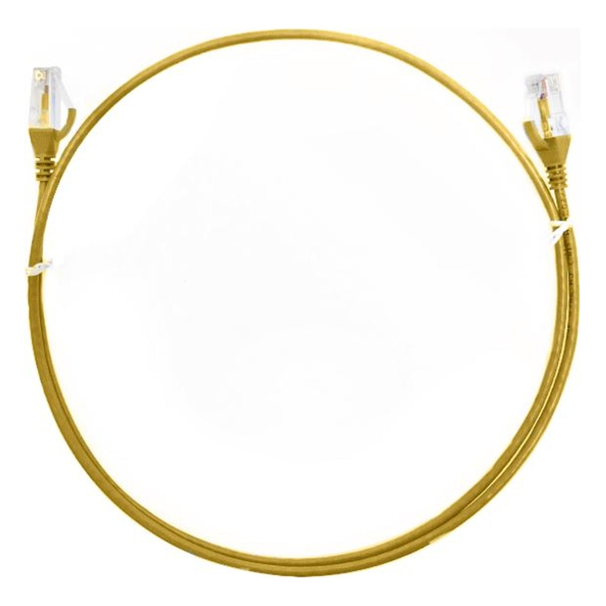 8ware CAT6 ultra thin slim Ethernet patch cable shown in yellow - supplied colour varies with stock