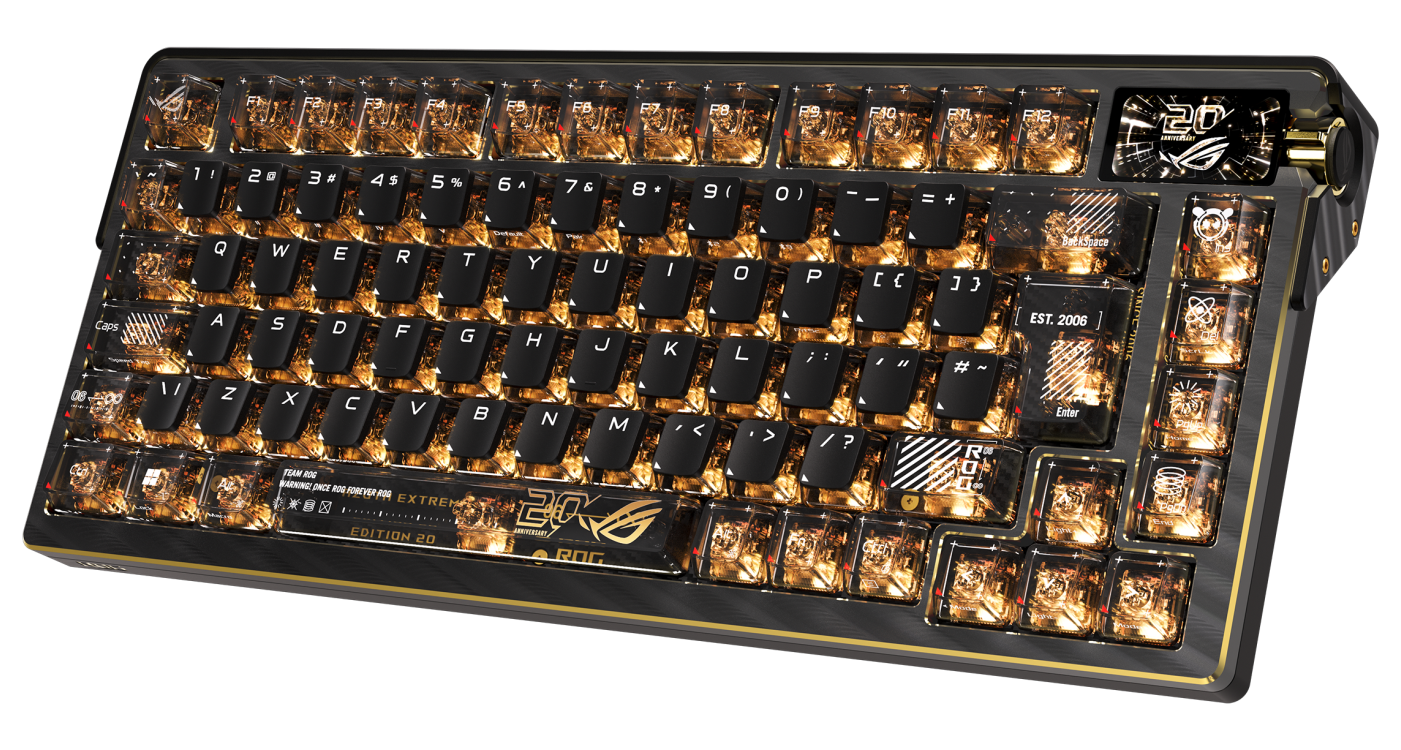 ASUS ROG Azoth Extreme Edition 20 RGB Wireless Mechanical Keyboard, Snow Switch