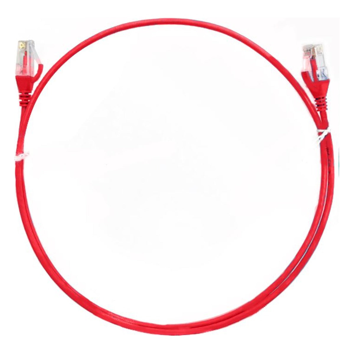 8ware CAT6 ultra thin slim Ethernet patch cable shown in red - supplied colour varies with stock