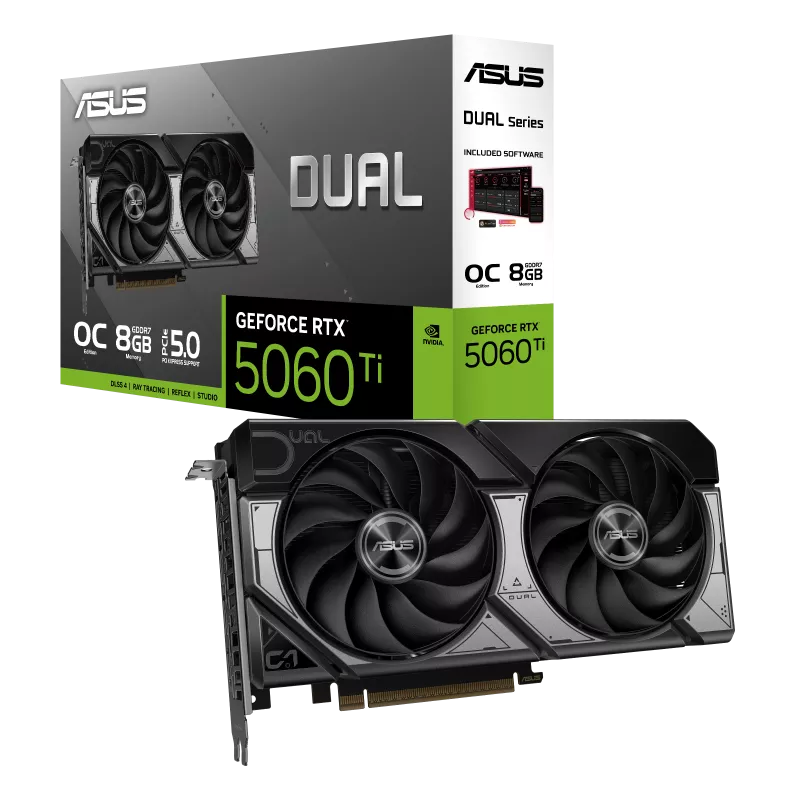Asus Dual GeForce RTX 5060 Ti O8G Graphics Card