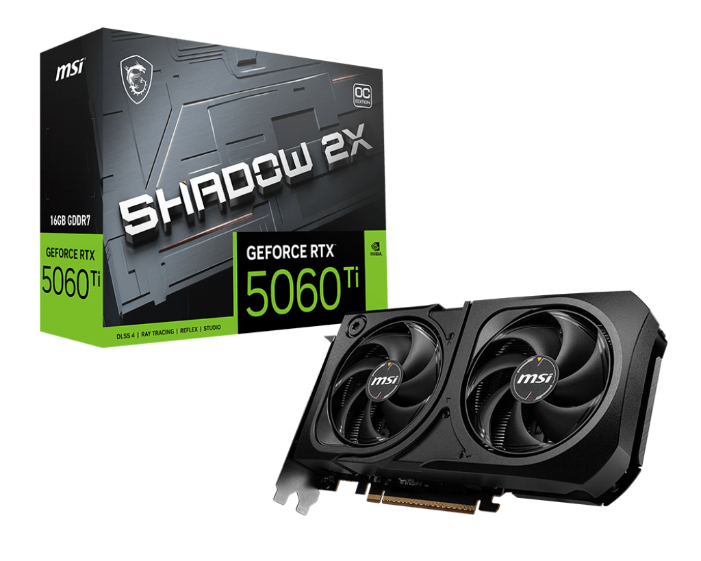 MSI GeForce RTX 5060 Ti 16G Shadow 2X OC