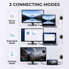 Type C to DP 8k60Hz (DP1.4 Output) Essential for Laptop + High Refresh Rate Monitor Setup (image 2 of 4)
