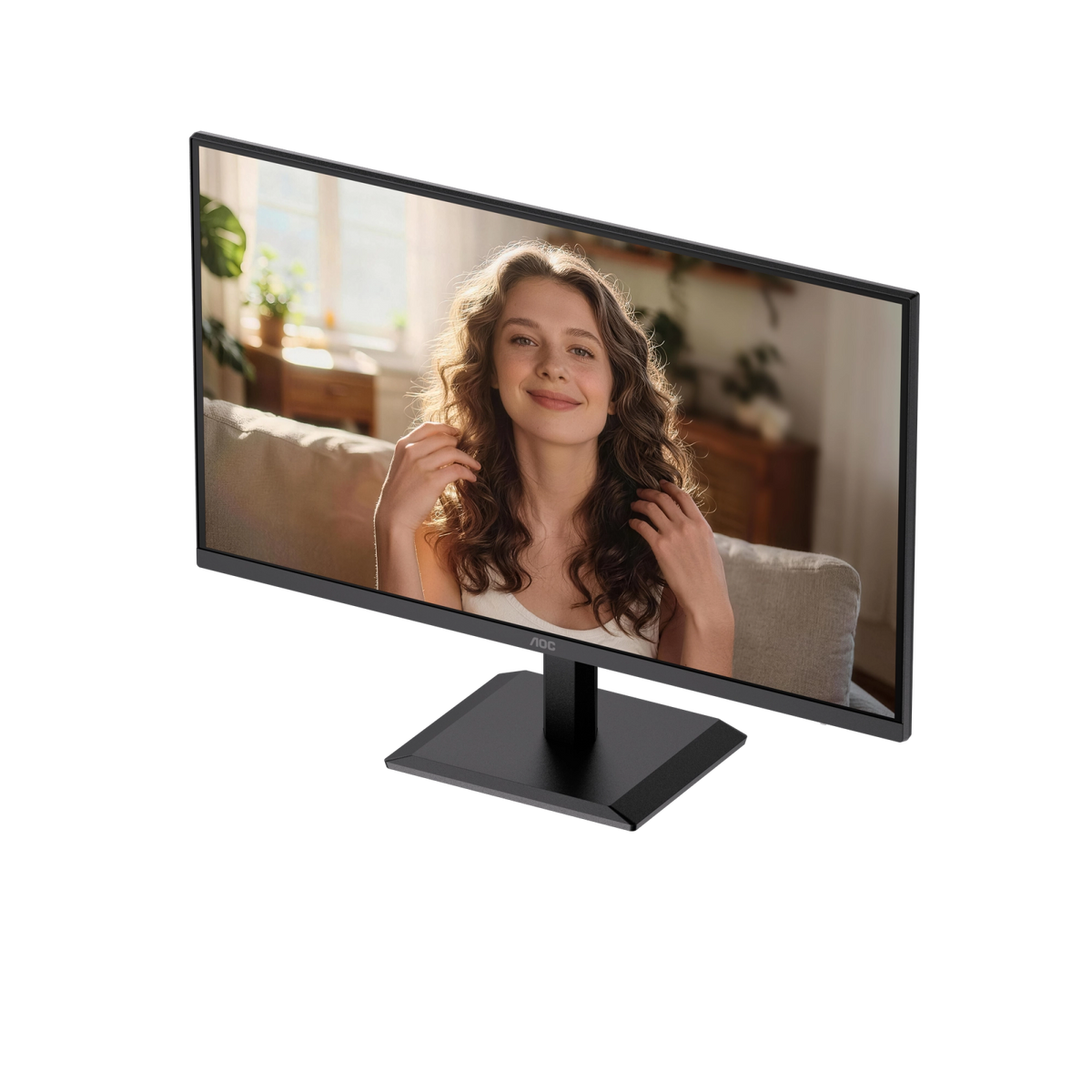 AOC 25B40HM 24.5 Inch FHD VA 100Hz AdaptiveSync Monitor - three-quarter angled view