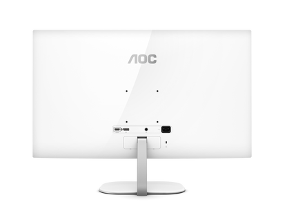 AOC Q32V3S/WS monitor - rear view showing the white back, ports and tilt stand