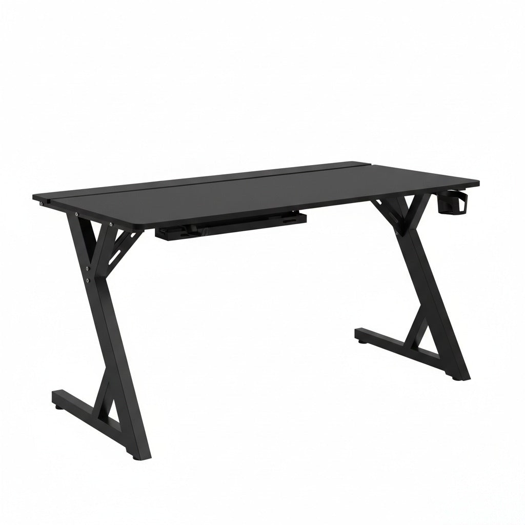 AGKey S3 Heavy Duty Gaming Desk in black, 120 x 75 cm, three-quarter view