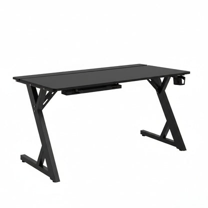 AGKey S3 Heavy Duty Gaming Desk in black, 140 x 75 cm, three-quarter view