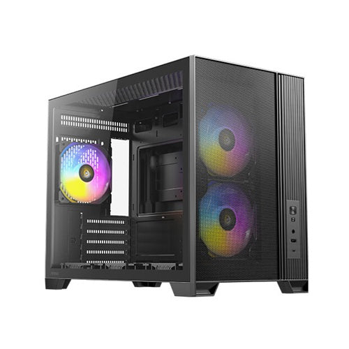 Antec FLUX M Compact Micro-ATX Mid-Tower Gaming Case - Black