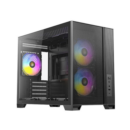 Antec FLUX M Compact Micro-ATX Mid-Tower Gaming Case - Black