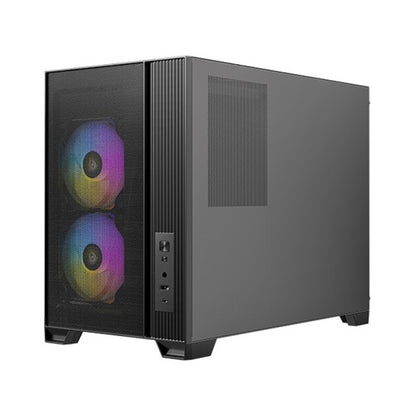Antec FLUX M Compact Micro-ATX Mid-Tower Gaming Case - Black