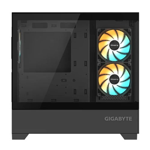 GIGABYTE C201 Panoramic Tempered Glass mATX Mid-Tower Case - Black