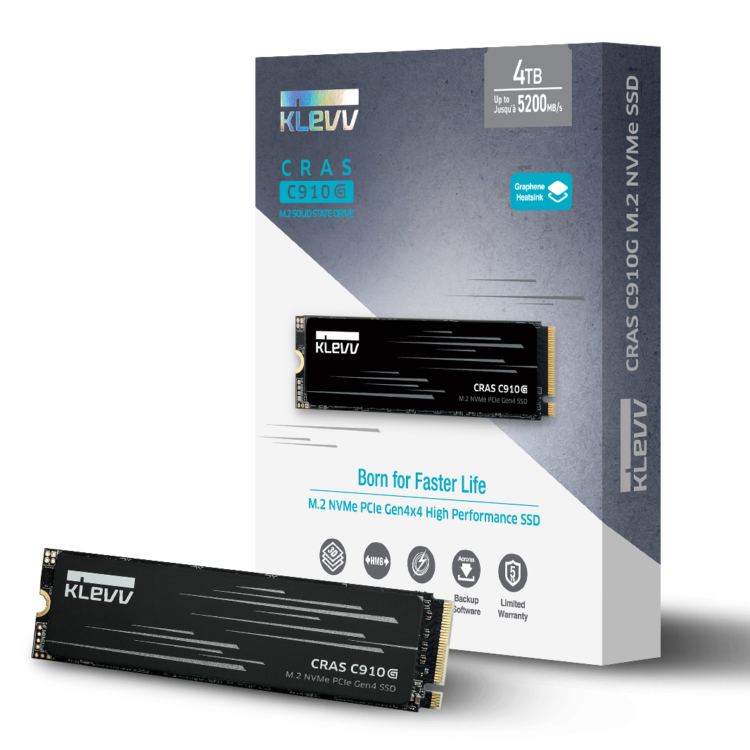 KLEVV CRAS C910G 4TB PCIe Gen4 NVMe M.2 SSD