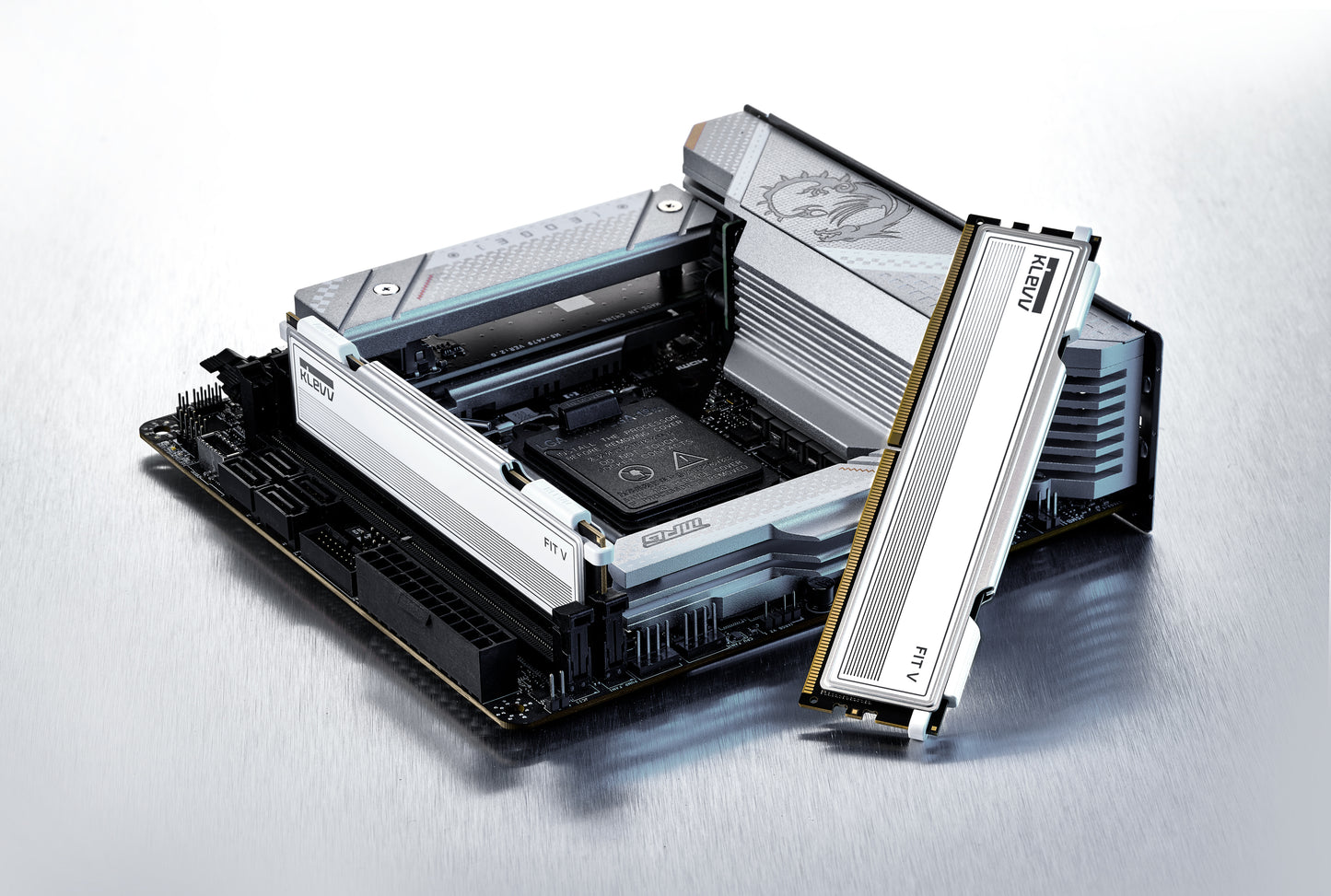 KLEVV FIT V 32GB (2 x 16GB) DDR5 6000MHz CL28 Desktop RAM - White