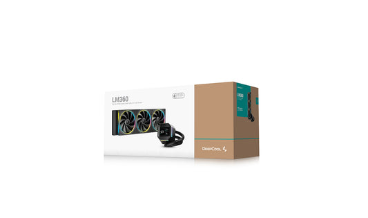 Deepcool LM360 360mm Compact 2.4 inch IPS Display Liquid CPU Cooler - Black
