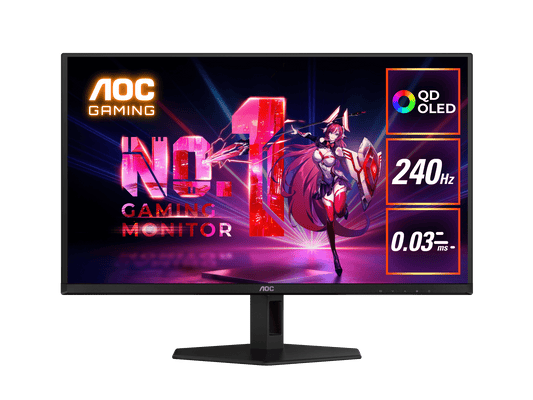 AOC Q27G40ZDF 27" QHD QD-OLED 240Hz AdaptiveSync Gaming Monitor