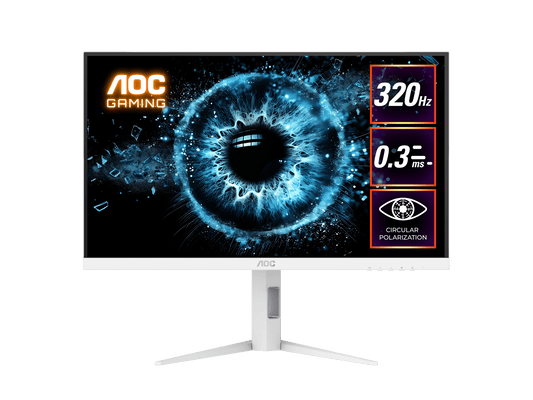 AOC Q27G4SL/WS 27" QHD IPS 320Hz Adaptive-Sync Circular Polarized Gaming Monitor