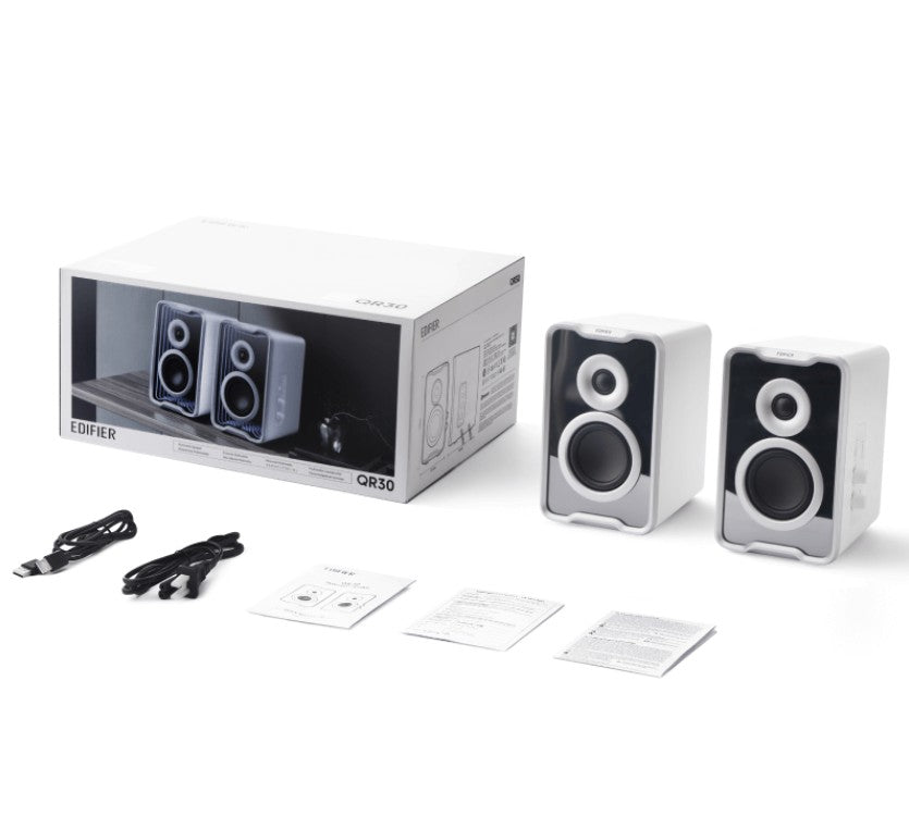 Edifier QR30 2.0 30W (RMS) Bluetooth Desktop Active Speaker - White