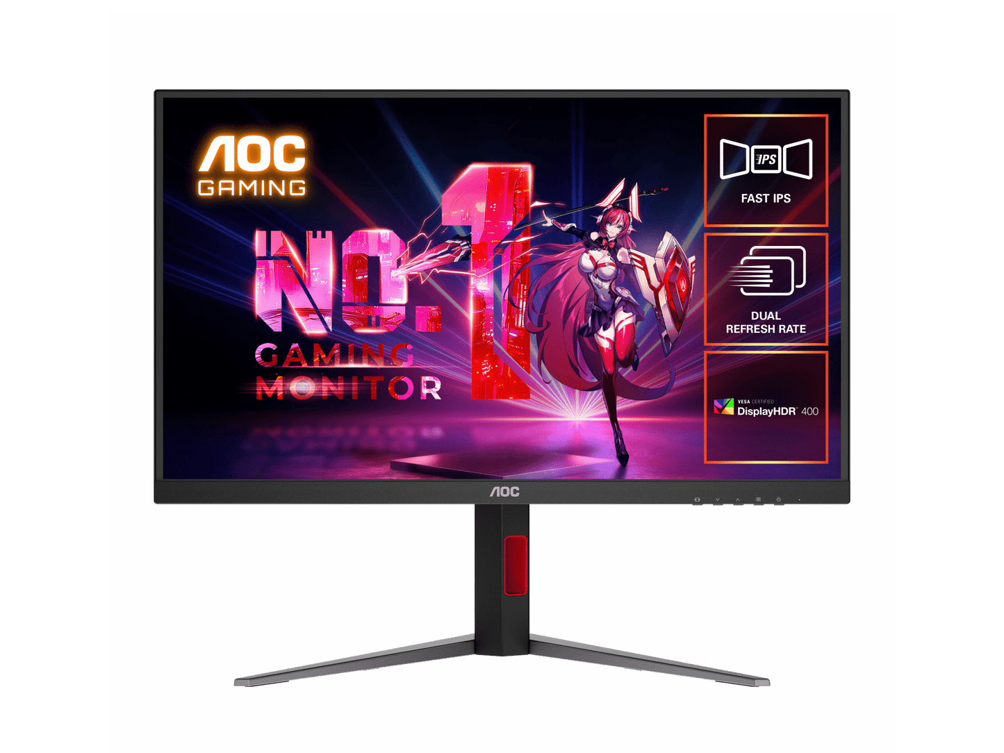 AOC U27G4 27in UHD Fast IPS 160Hz / FHD 320Hz Dual Refresh Rate FreeSync Gaming Monitor