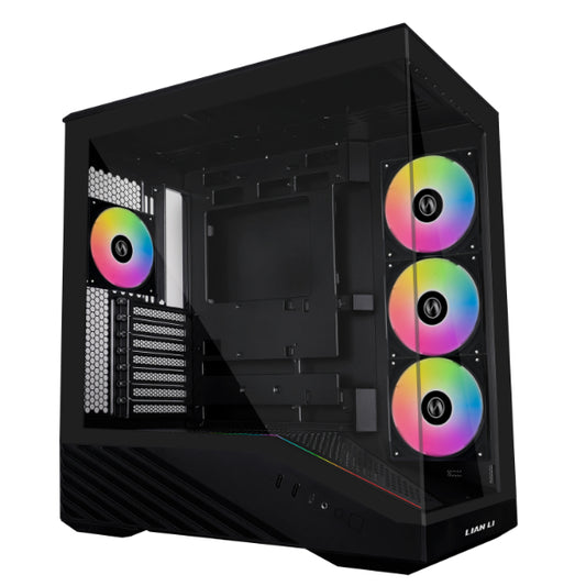 Lian Li Vector V100RX Black Mid Tower E-ATX Case, 4mm Dual TG, NO PSU
