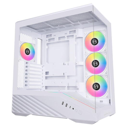 Lian Li Vector V100RW White Mid Tower E-ATX Case, 4mm Dual TG, NO PSU