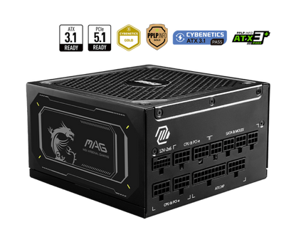 MSI MAG A1000GL PCIE5 1000W 80+ Gold ATX 3.0 Power Supply