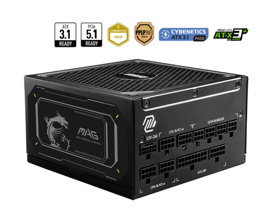 MSI MAG A1000GL PCIE5 1000W 80+ Gold ATX 3.0 Power Supply