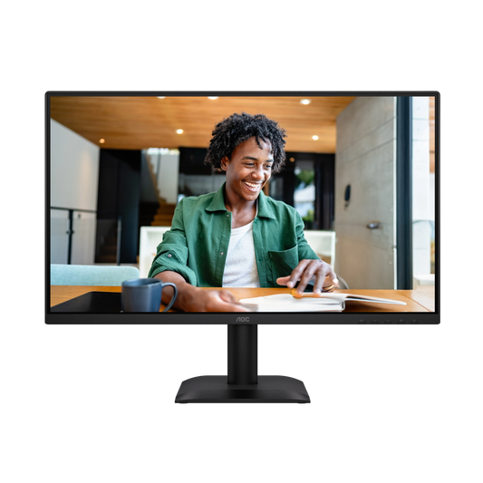 AOC 24E40L 23.8 Inch FHD IPS 144Hz AdaptiveSync Monitor - front view with the panel on